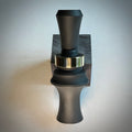 Peacemaker - Blasted Black acrylic w/ polished brass band