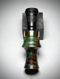 Hand Turned #80 -Peacemaker Jig- Green Amboyna burl / African Blackwood